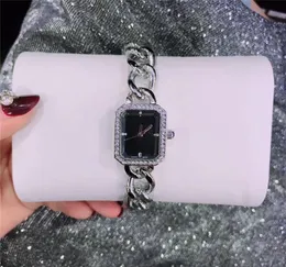 Słynna projektantka kwadratowa twarz kobieta zegar zegarowy luksusowy zespół specjalny stal nierdzewna dama na rękę na rękę modną sukienkę modową zegarek WH1524367