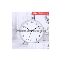 Desk Table Clocks Simple Modern Clock Creative Ornaments Fashion Silent Plastic Round Reloj Escritorio Living Room Decor Dj60Zz Dr Dhifc