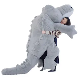 Dorimytrader 118 '' Jumbo Plush Crocodile Toy Weichgefüllte Riesen -Alligator -Sofa -Bett Tolles Geschenk 300 cm größtenteils in der 3374