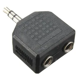 500pcs Audio наушники Splitter Aux Adapter до 2 наушников вспомогательный y -адаптер
