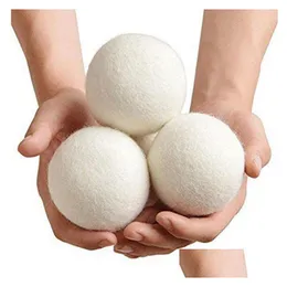 Sponges Scouring Pads Wool Dryer Balls Reusable Softener Laundry 5Cm Ball Home Washing Hine Accessories Drop Delivery Garden House Dhgqa