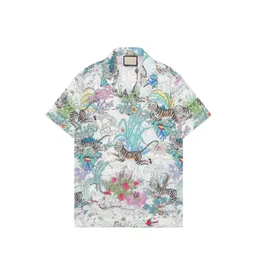 Дизайнерские рубашки пляжные шорты Mens Hawaii Floral Print Рубашка для боулинга рубашка для рубашек мужские брюки с коротким рукавом сорт платье 2023 897