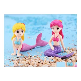 Nowości Mermaid Gnome Miniaturowe figurki Wróżka Ogród Dekoracja Cactus Sumpent Sadza