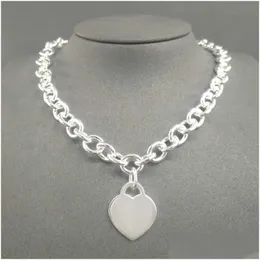 Pendant Necklaces S925 Sterling Sier Necklace For Women Classic Heartshaped Charm Chain Luxury Brand Jewelry Q0603 Drop Delivery Pend Dhayx