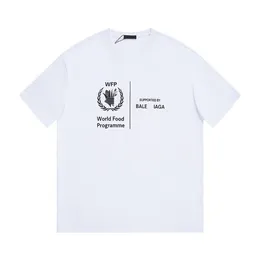 Mens Plus T-shirt och polo 100% bomull 2023SS Letter Jacquard Crew Hals kortärmad tröja 9899g