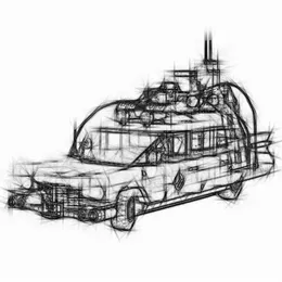 Призрак Busters Ecto-1 Car Model Building Bloord 50016 Совместимый с сериалом.