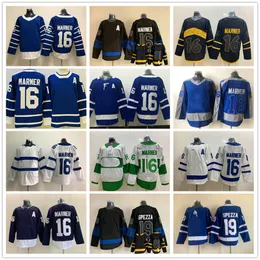 Camisas de hóquei no gelo da faculdade de cinema costuradas 16MitchellMarner 19JasonSpezza 17WendelClark Reverse Retro Men Blank Jersey