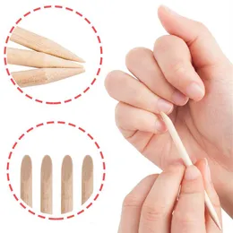100pcs pomarańczowe drewniane paznokcie paznokcie dwustronne Multi Funkcjonalne wypychacze do usuwania manicure narzędzie Manicure Manicure