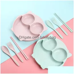 Bowls Baby Sile St Bowl Antifalling Eat Learning Supplementary Kids Divided Suction Cup Infant Accessories Drop Delivery Home Garden Dhmbj