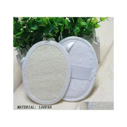 Spazzole da bagno Spugne Scrubber Natural Loofah Scrubber Rimuovi la spugna del cuscinetto della pelle morta per la casa o Al Back Brush Sn2155 Drop Deli Dhjfo