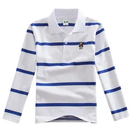 İlkbahar ve Sonbahar Çocuk T-Shirt Uzun Kollu Polo Gömlek Çocuk Çocuklar Pure Stripe Top 3 PCS Toptan