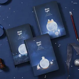 Creative Luminous Moon Night Notebook Paper Diary Drawing Graffiti Målning Sketch Book School Supplies Gift