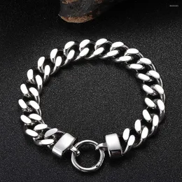 Charm Bracelets Silver Color Fashion Punk Stainless Steel Bracelet For Women Men Bangle Charms Pulseira Jewelry Gift GS0045