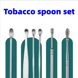 produzione Arcobaleno Argento Oro SS Strumento per tamponare la cera Set per fumatori Strumenti per tamponare in acciaio inossidabile per cere Vaporizzatore per erbe secche Tabacco Banger Nails