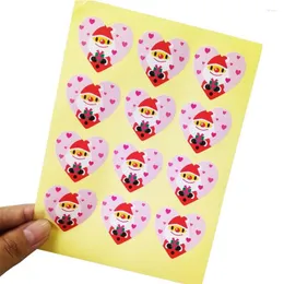 Подарочная упаковка 600pcs/lot diy многофункциональный сердце Merry Cheristams Series Sticker для выпечки