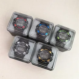 5 pieces per lot Silicone band stainless steel back cover digital display fashion sport man digital watches Box packing as po G235g