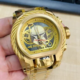 Mężczyźni obserwują rezerwę Bolt Zeus Chronograph Stal Stael Luksusowe zegarki Niepokonane Masculino dla