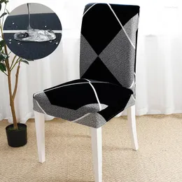 Camas de cadeira Spandex elástica impressão jantar simples estilo deslizamento capa salle manjeda stoelaezen eetkamestoel tampa