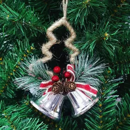 Decorazioni natalizie Campane Ornamenti appesi Albero stella Pendenti di forma rotonda Cono Decorazione artigianale per la casa Ago Regalo di Natale Simulazione Pigna