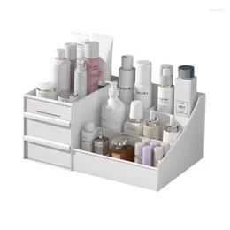 Storage Boxes Drawer-type Cosmetic Box Dormitory Finishing Skin Care Desktop Dressing Table Mask Lipstick Shelf Plastic White
