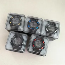 5 pieces per lot Silicone band stainless steel back cover digital display fashion sport man digital watches Box packing as po G228i