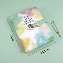 B6 Password Book with Lock Notebook Thickened Notepad Creative Heart-shaped Latch Cute Girls Love Diary Agenda Planner