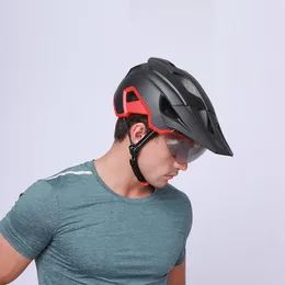 Capacetes de motocicleta Helmetbike Bicycle Mountain Cross Country Helmetoutdoor Riding Helmet Fabricante de óculos de óculosagnéticos