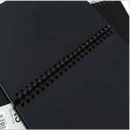 Black Card Book A4 120 Pages Black Card Paper Inner Page Coil Book Graffiti A3 Photo Album DIY Black Sketchbook Notebook