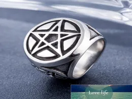Vintage Magic Magic Pentagram Ring Men039s de alta qualidade Amulet Jewelry Factory Factory Design Qualidade mais recente St6224914