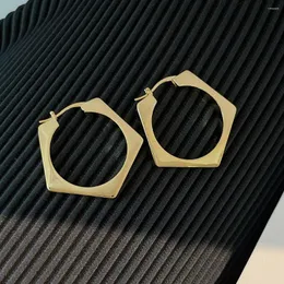 Baumelnde Ohrringe Messing 18K Gold Geometrisch Mode Coole Damen Schlichtheit Designer Luxus Western Schmuck Trend Bijoux Goth