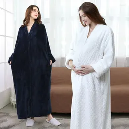 Towel Zipper Bathrobe Fattening Nightgown For Men Women Coral Flannel Pajamas Bathroom Towels Turkish Bath Adults