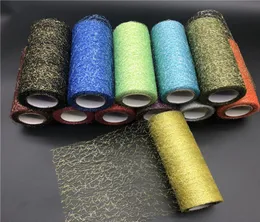92Mroll Organza Tulle Roll Spool Fabric Ribbon Diy Tutu Skirt Gift Craft Party Chair Sash Wedding Party Decoration Gold Silver2059685