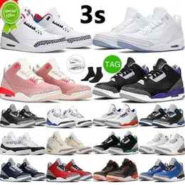 Top 3s retro ciemne iris mężczyzn butów koszykówki boisko purple sport niebieski neapolitan Jumpman 3 Kumquat Men sport Tra Air Jordas Jorden