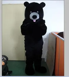 2022 Nya fabrikshot Black Bear Mascot Costumes Cartoon Character Adult