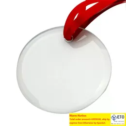 Sublimation Blanks Glass Pendant Christmas Ornaments and 3inch Single Side Thermal Transfer Ornament Festival Decore Customized Diy