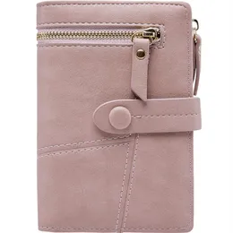 ORGINAL DESIGN KVINNS RFID Blockerar små plånböcker Kompakt bifold läderficka plånbok damer mini handväska med ID Window2437