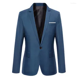Trajes para hombres primavera manga larga blazer hombres traje de ajuste delgado para ni￱os vestidos azules azules blazers masculino talla 4xl xxxl