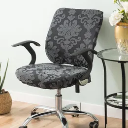 Stol täcker kontor svivel täckning delad pall europeisk stil jacquard elastisk slipcover sittskyddsskydd