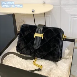 Wholesale factory ladies shoulder bag 3 colors this year popular winter flannel plaid handbag sweet little fresh contrast leather mobile phone coin purse 8018#