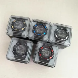 5 pieces per lot Silicone band stainless steel back cover digital display fashion sport man digital watches Box packing as po G288o