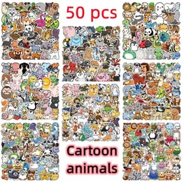 Presentförpackning 50st Cartoon Cute Little Animal Sticker Mobiltelefon Fodral Appase Notebook Children's Stationery Handkonto