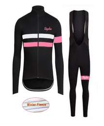 Pro Team Rapha Cycling Jersey Set Kış Termal Polar Uzun Kollu Gömlek Biber Pantolon Kitleri Bisiklet Mtb Giysileri Bisiklet Milot Ropa CI7260080
