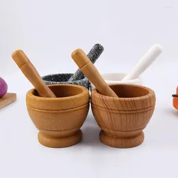 أدوات المائدة مجموعات الثوم هاون مهرج طاحونة المنزل الوعاء اليدوي