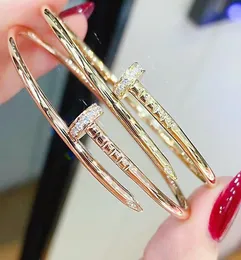 18K Золото -ногтевое браслет -дизайнерский дизайнер женский браслет Unisex Valentine039S День Рождество 316L нержавеющая сталь 8732018