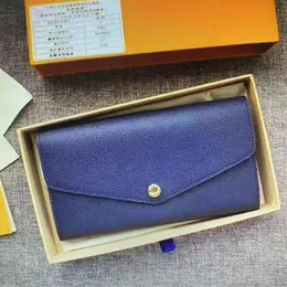 M62125 Empreinte Leather Sarah Wallet Women Embossed Envelope Style Long Wallet Card Holder Case象徴的なLフラワーウォレットクラッチPU300D