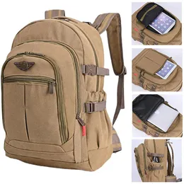 Backpack Men Canvas de 15,6 polegadas Laptop Travel Notebook School Bag Pack School School Teenage for Male feminino