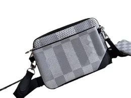 HH M45965 Lattice Trio Messenger Messenger Designer Sacos Crossbody Bolsa de zíper destacável e correias ajustáveis ​​Carteiras de moeda Hobos 3 PECS Conjuntos de ombro de ombro