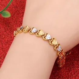 Link Armbanden Mode Liefde Hart Metaal Goud Kleur Voor Vrouwen Bangles Gift Party Bruiloft Sieraden Groothandel