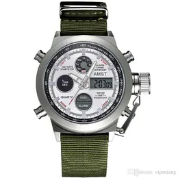 orologi sportivi da alpinismo multifunzionali prepotente impermeabile forma maschile orologio militare in nylon al quarzo tattico LED Dive 50M 2528