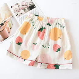 Women's Sleepwear Night Trousers Women Loose Casual Homewear Sleep Bottoms Thin Summer Pantalon Femme Sweet Print Ladies Shorts Pure Cotton